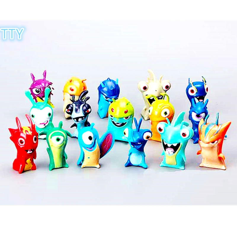 Новинка 16 шт./компл. Slugterras фигурка игрушка 5 см ПВХ украшение для детской