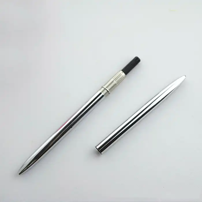 Stainless Still Commercial Ballpoint Pen Slender Metal Ball Pen Rod Rotating
