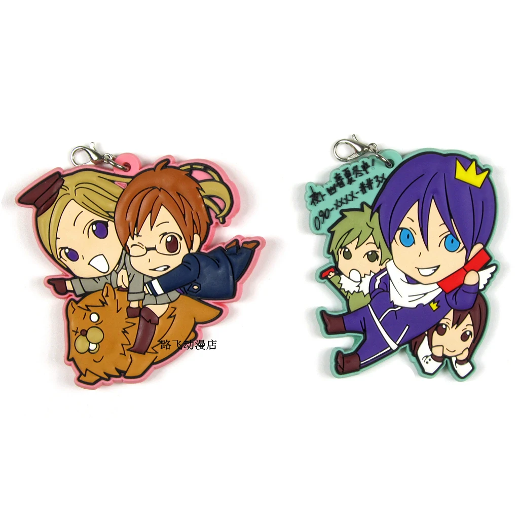 2 стиля аниме модель Noragami резиновый брелок Yukine Iki Hiyori Bishamon Kazuma фигурку кулон