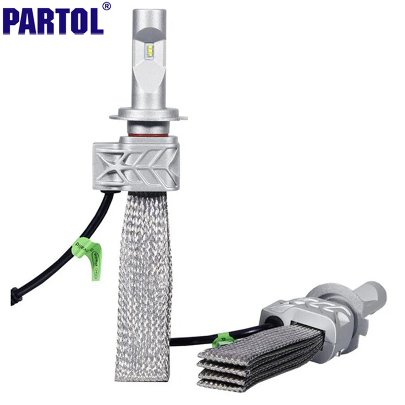 

5S Partol 72W H7 H11 9005 9006 Car LED Headlight Bulbs Conversion Kit CREE Chips 8000LM 6500K CSP Auto Headlamp Front Light 12V