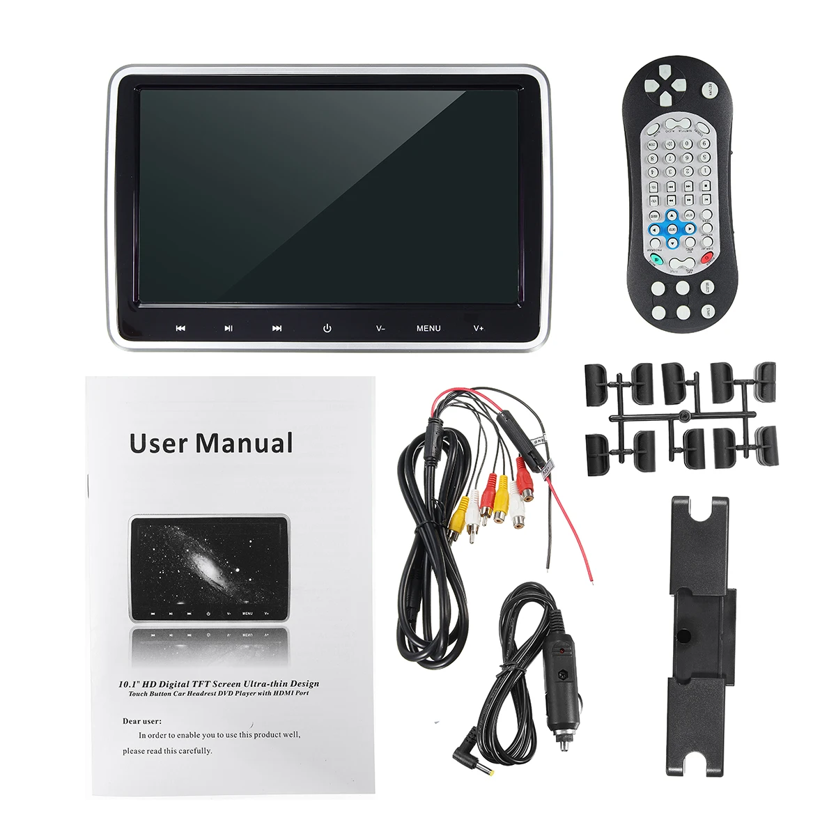 

10.1 Inch Car Headrest Monitor DVD Video Player USB/SD/HDMI/IR/FM TFT LCD Screen Button Game Remote Control