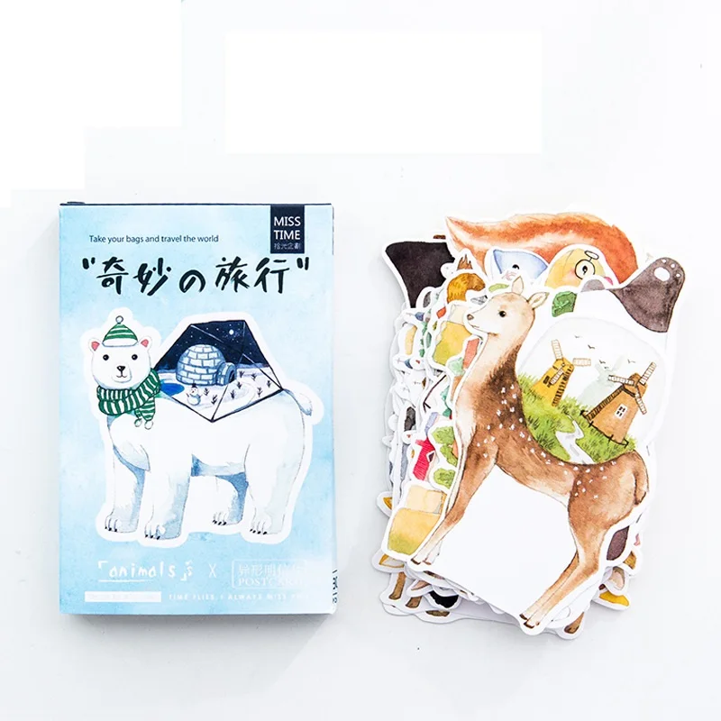 

30 sheets/LOT Marvelous Animal Journey Postcard /Greeting Card/Wish Card/Birthday Gift Card Set Message Card