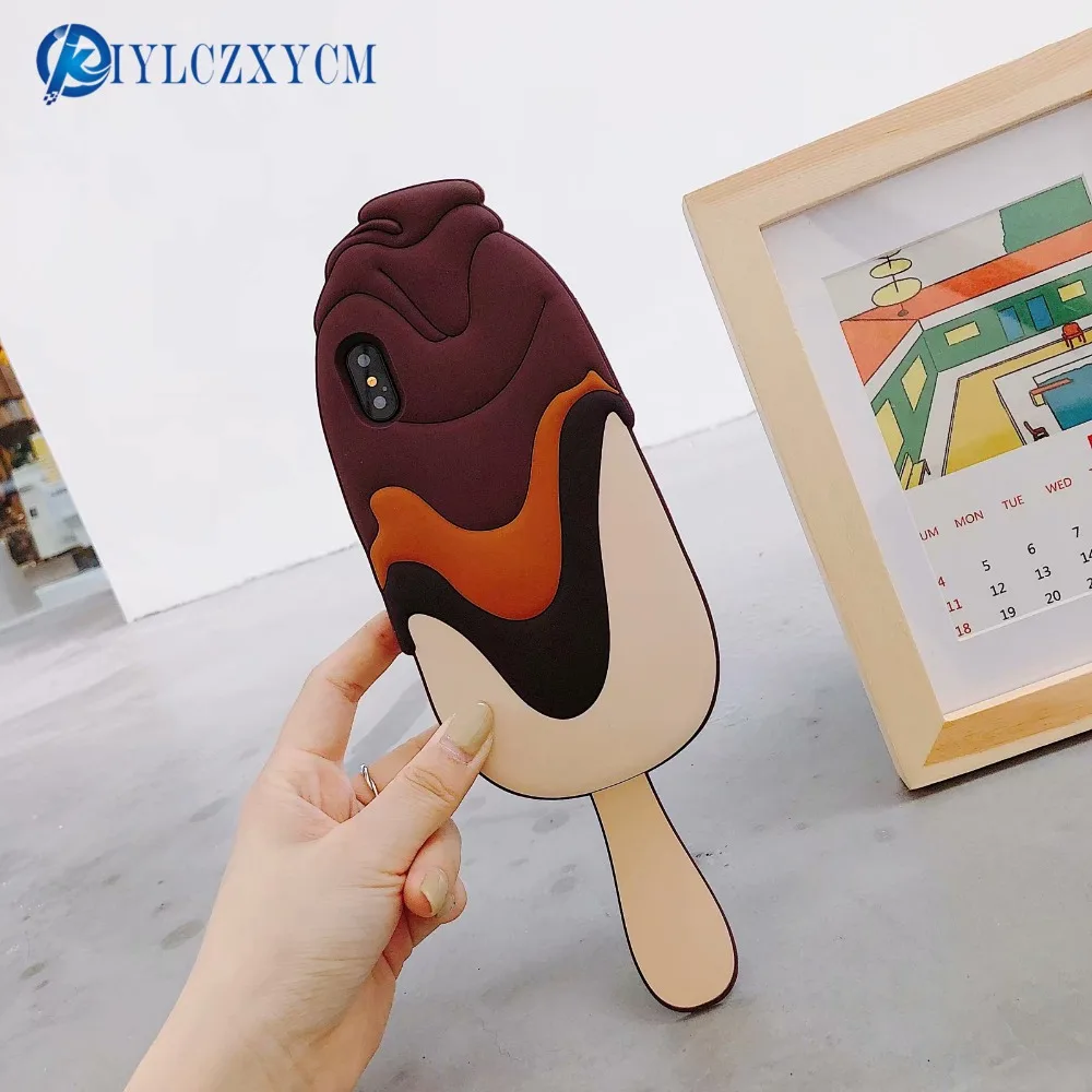 KIYLCZXYCM для iphone XS Max/xr Прекрасный чехол 3D мультфильм Мороженое Мягкий силиконовый