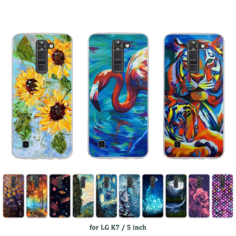 Для LG K7 Oill с принтом задняя крышка Fundas для K330/Tribute 5 LS675/X210 X210DS TPU Мягкий силиконовый