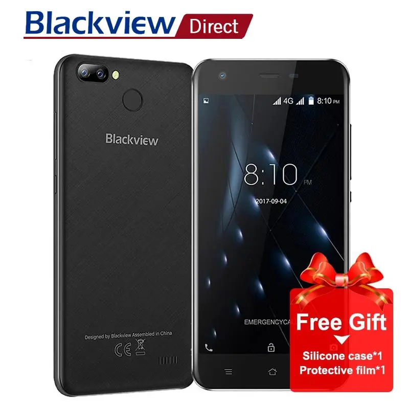 Blackview A7 Pro 4 г смартфон Dual сзади Камера 2 ГБ + 16 MTK6737 ядра 5 0 &quot8MP 2800 мАч отпечатков