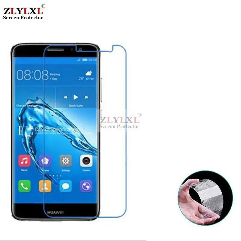 

Glass + case Transparent Dirt-resistant soft back case for Huawei Nova Plus tempered glass screen protector