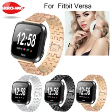 Металлический ремешок для Fitbit Versa Smartwatch Браслет для Fitbit Versa замена Браслет со стразами аксессуары