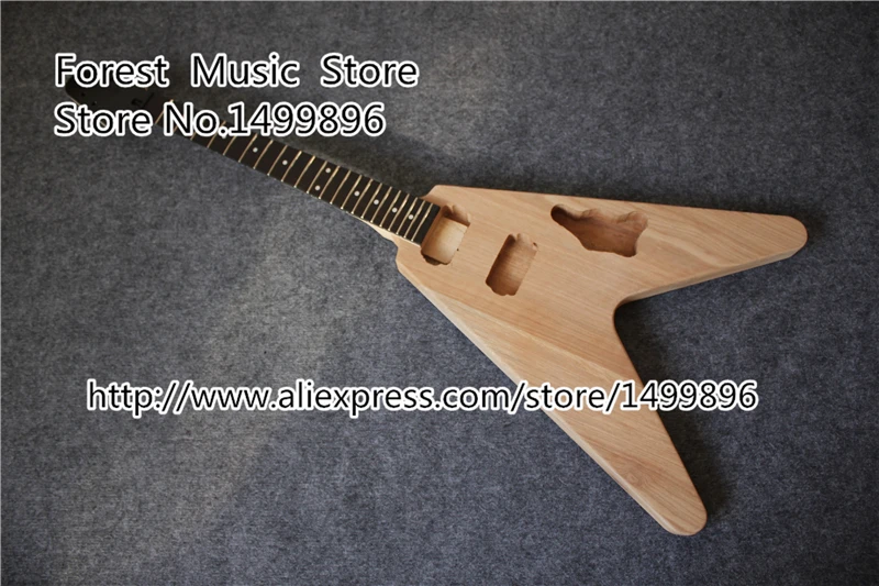 

Top Selling Unfinished Flying V Electric Guitar Without Hardware China OEM Guitar Kit Left Handed Available