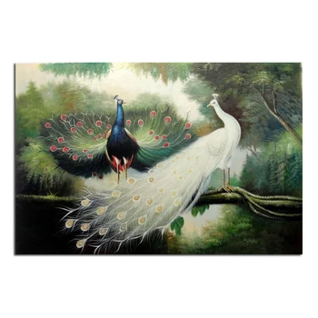 

two Peacock 60x40 New Full Area Highlight Diamond Needlework Diy Diamond Painting Kit 3D Diamond Cross Stitch Embroidery