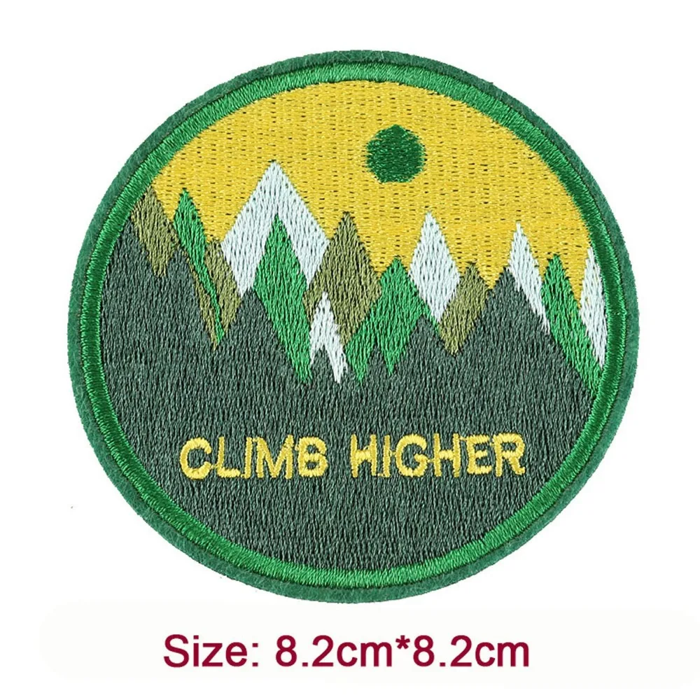 Adventure Climb high Sunrise Sunset Sundown горная вышитая походная нашивка ПРИШИТАЯ железная аппликация значок для джинсов куртка шляпа