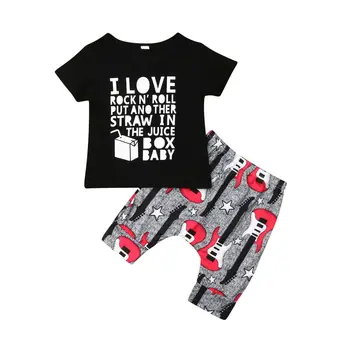 

Toddler Kids Baby Boy Summer Clothes T-shirt Tops+Harem Shorts Pants Outfits 2pcs Set