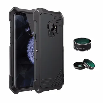 

Phone Lens Case for Samsung galaxy S9 S9 plus Fisheye Wide-angle Telephoto Macro Lens with metal Protective Phone Case