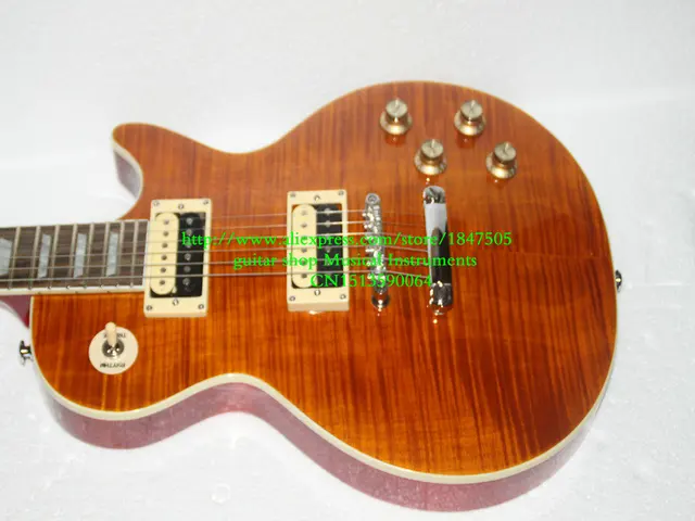 Best price at $262 Cheap Hot SALE One piece neck Guitar Slash Appetite Electric Guitar Natural yellow mahogany body electric guitar Custom Guitar