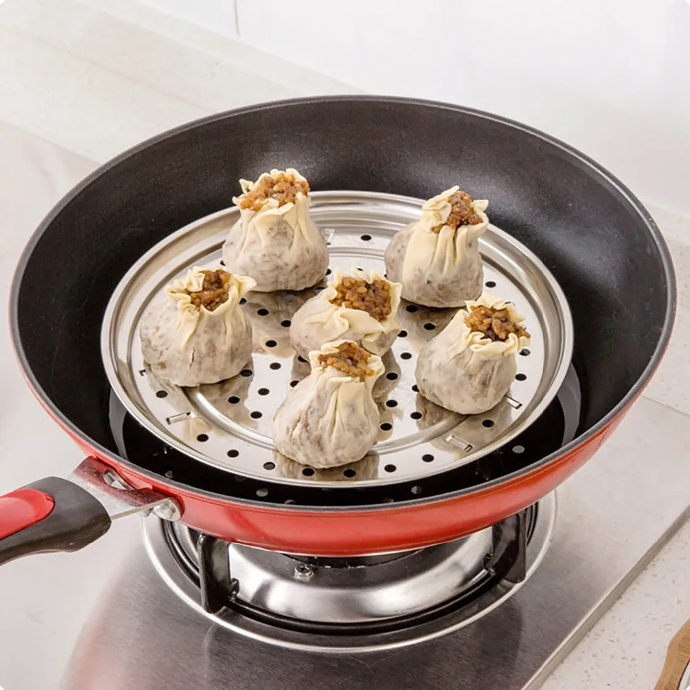 

Stainless Steel Steamer Rack Pot Steaming Tray Stand Cookware Fish Bun Dumpling Steamer Shelf Instant Pot Kitchen Cooking Tools