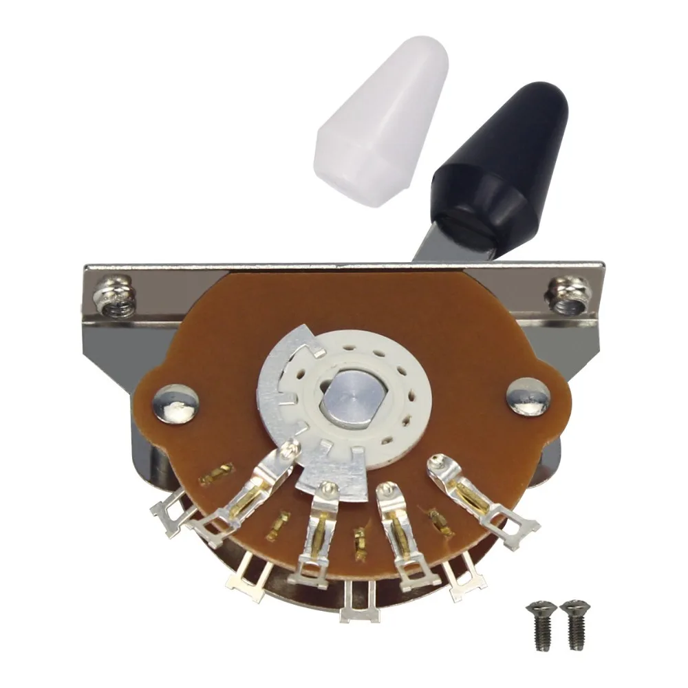 

FLEOR Guitar Switch 5 Way Lever Switch Selector w/ Tips Screws for Strat Tele Style Electric Guitar Parts