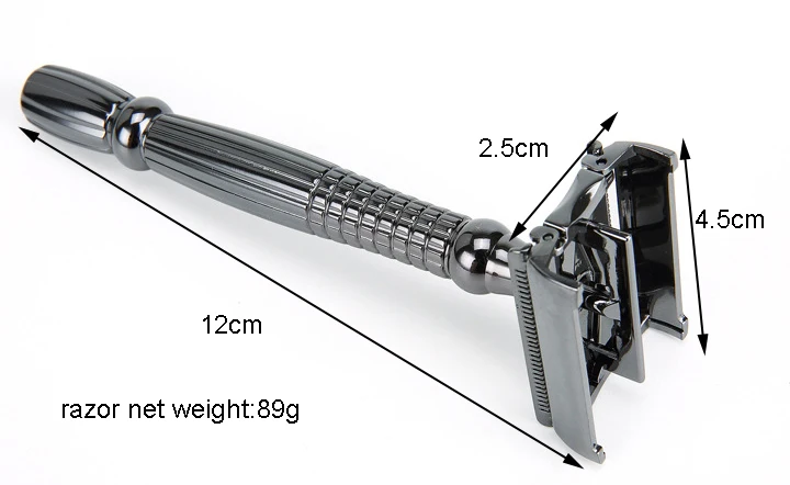 3 в 1 Набор, новинка, для мужчин, для бритья, Классическая, безопасная бритва, металлическая, очень длинная ручка, с бабочкой, с двойными краями, ручная бритва, набор