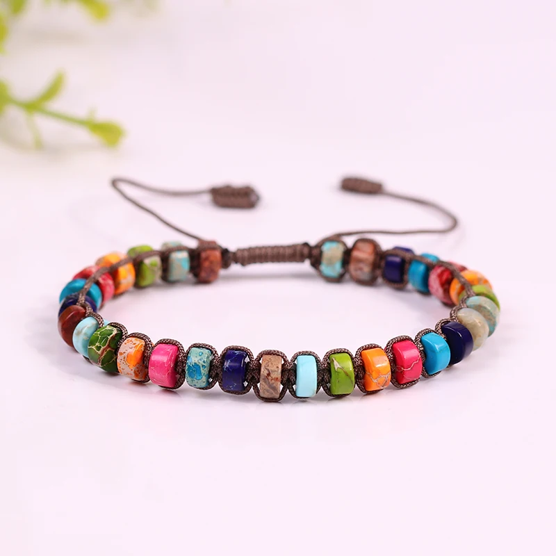 

New 2019 Chakra Bracelet Yoga Reiki Meditation Bracelets Handmade Adjustable Bracelet For Women Healing Jewelry