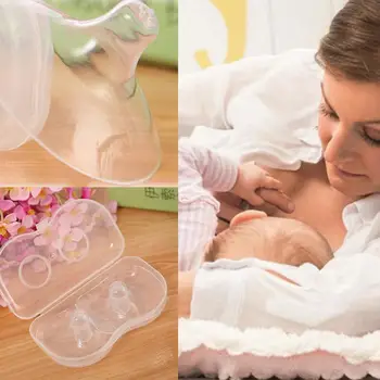 

2 PCS Silicone Nipple Protectors Feeding Mothers Shields Nipple Protection Cover Breastfeeding Mother Milk Silicone Nipple