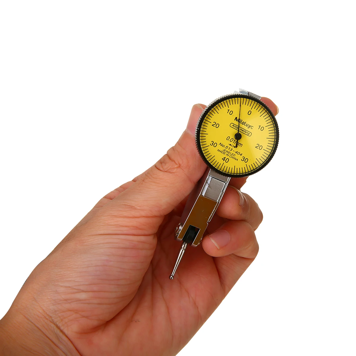 1pc Round Dial Gauge Test Indicator Tool Precision Metric with Dovetail Rails Mount 0-40-0 0.01mm Accurate Measuring Instrument