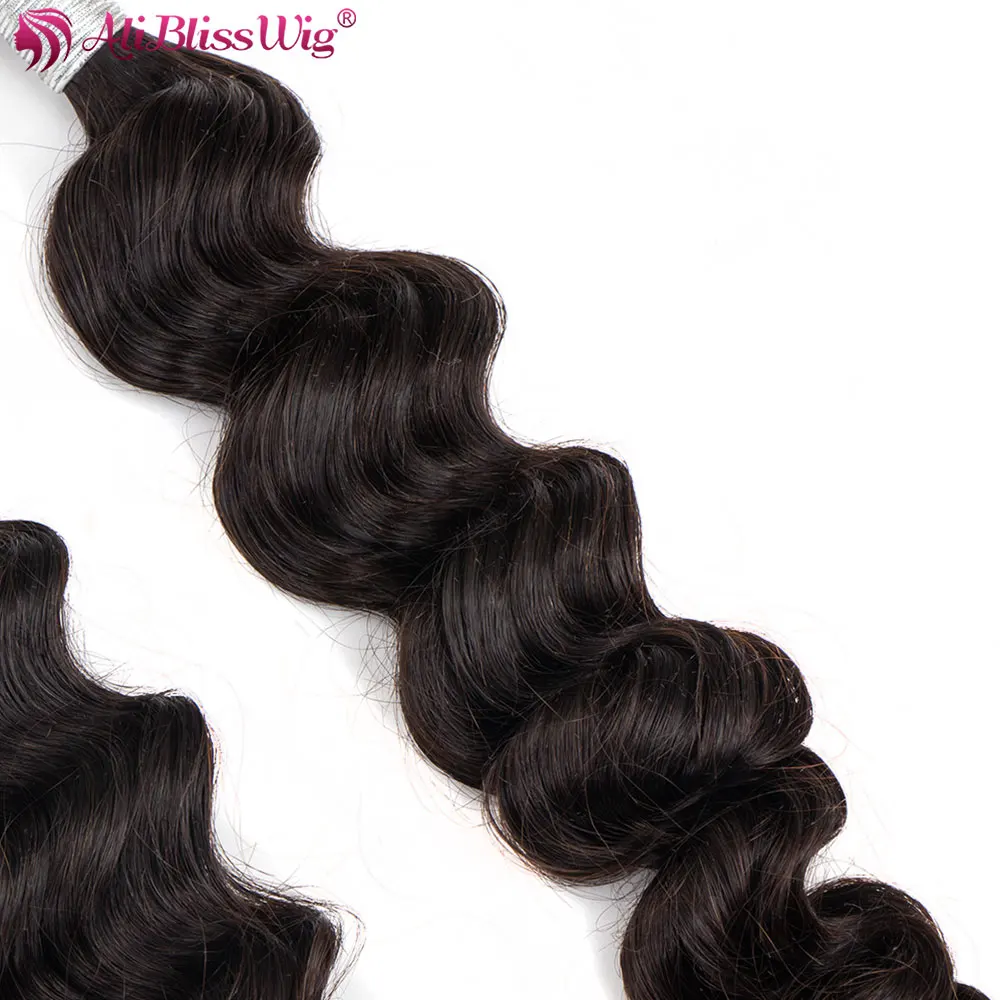 Loose Wave Bundles Brazilian Hair Weave Bundles 100% Human Hair Bundle Extension Natural Color Prosa Hair Products Aliblisswig (2)