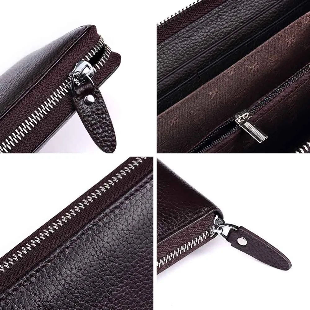 Кошелек KAVIS мужской из натуральной кожи длинный деловой|purse male|brand pursebusiness purses |
