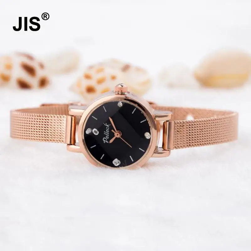 

2018 Luxury Crystal Rose Gold Silver Small Dial Full Stainless Steel Wedding Quartz Wristwatches Wrist Watch for Women Ladies