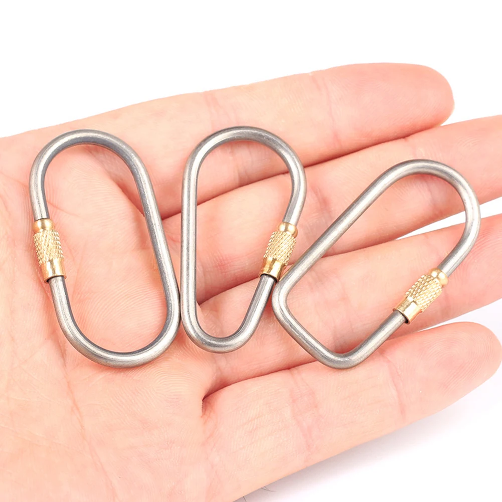 

Hiking Hanging Camping Hook Portable Titanium Alloy Climbing Outdoor Tool Link Buckle Keychain Lock Carabiner Mini