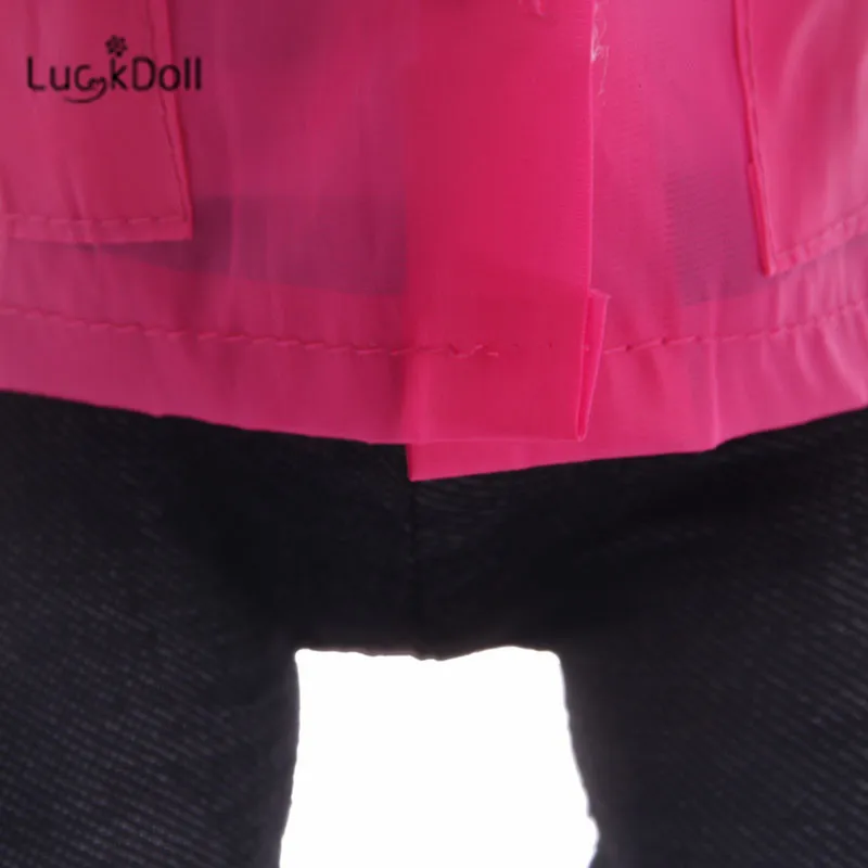 LUCKDOLL дождевик костюм из шести предметов подходит для 18 дюймов Американский 43 см Одежда для кукол аксессуары, игрушки для девочек, поколение, подарок на день рождения