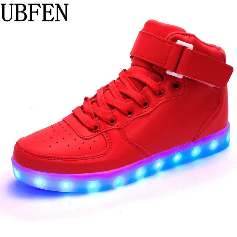 

wholesale led men shoes luminous neon basket casual homme shoes high glowing with Usb charge light up simulation sole for adults