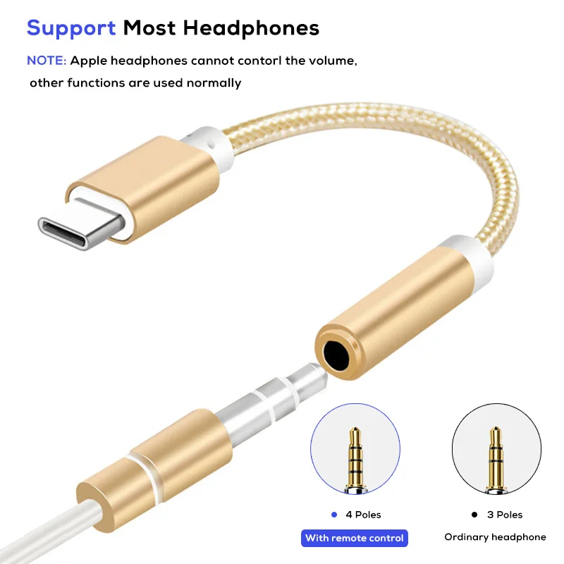 SUPTEC на обоих концах для подключения внешних устройств к автомагнитоле Тип usb C до 3,5 мм разъем для наушников адаптер конвертер наушников для samsung S9 S8 huawei P20 USB C адаптер