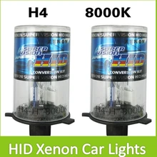 Супер яркость водонепроницаемый H4 8000K Авто преобразования HID Ксеноновые фары головная лампа Buble яркий белый луч