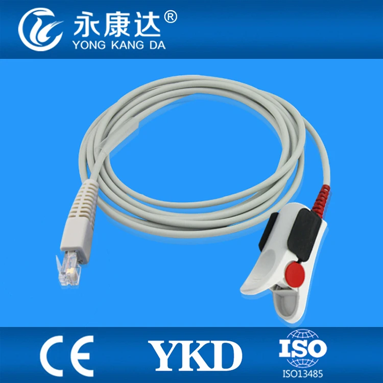 

2PCS/Lot Free shipping for palco adult clip spo2 sensor,reusable palco probe sensor 6C Crystal tip