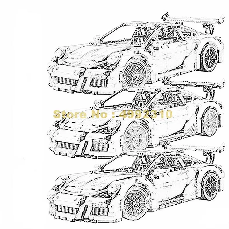 3368 2726 шт technic гоночный автомобиль sportscar строительный блок 42056 Кирпичи Игрушка