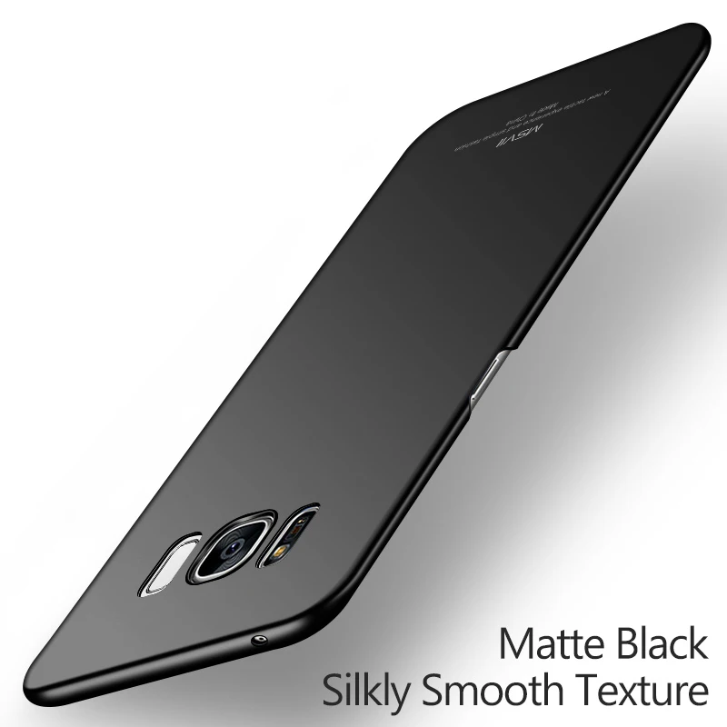 Msvii, Ультратонкий чехол для телефона samsung Galaxy S6, S7, S8, S8+ S9, S9+ Edge Plus, Противоударная задняя крышка для samsung Galaxy S9 - Цвет: black