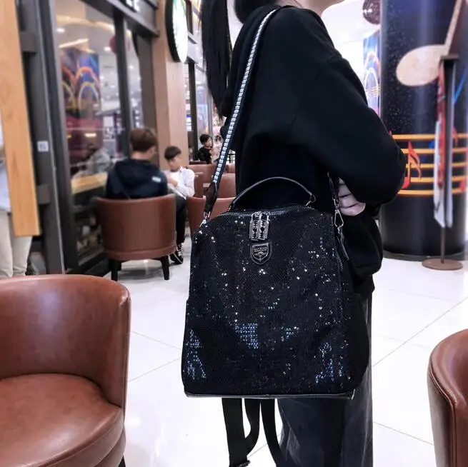 

2019 new fashion trend mesh backpack women's casual all-purpose travel backpack soft shoulder bag