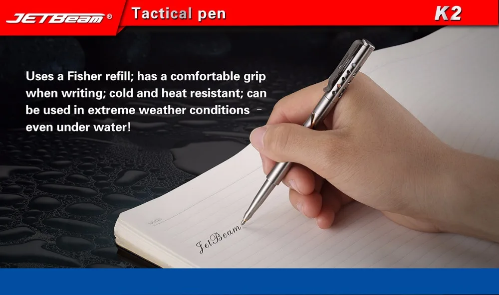 JETBEAM K2 титановая тактическая мини-ручка Fisher Space pen инструмент для самообороны