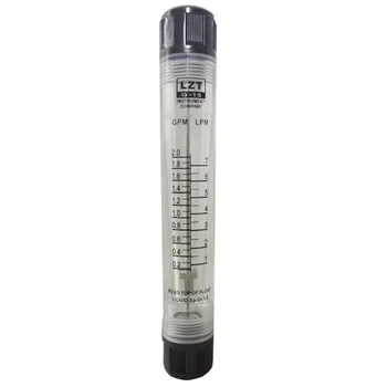 

1/2" Female Thread 0.2-2.0 GPM 1-7 LPM Water Liquid Inline Flowmeter Rotameter LZT