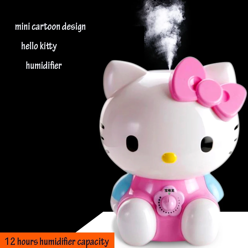 

Hello Kitty Mini Ultrasonic Air Humidifier Home Air Conditioner Air Purifier for Bedroom Office Cartoon Design Creative Gift