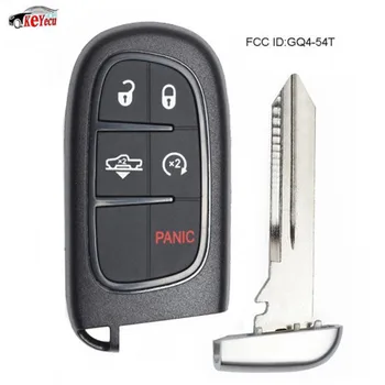 

KEYECU Remote Start Smart Car Key Fob 5 Button 433MHz ID46 Chip for Air Suspension Ram 1500, 2500, 3500 GQ4-54T