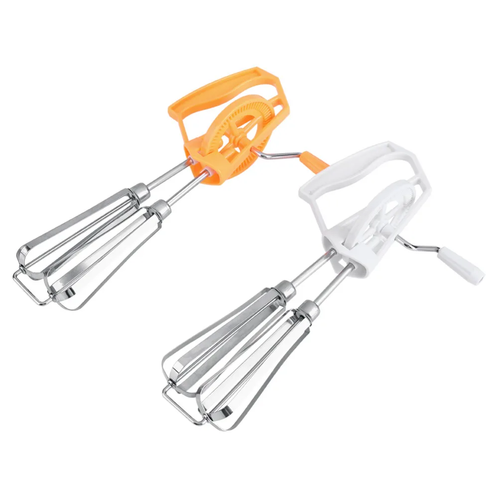 Stainless Steel Rotary Hand Blender Whip Whisk Egg Beater Mixer Cooking