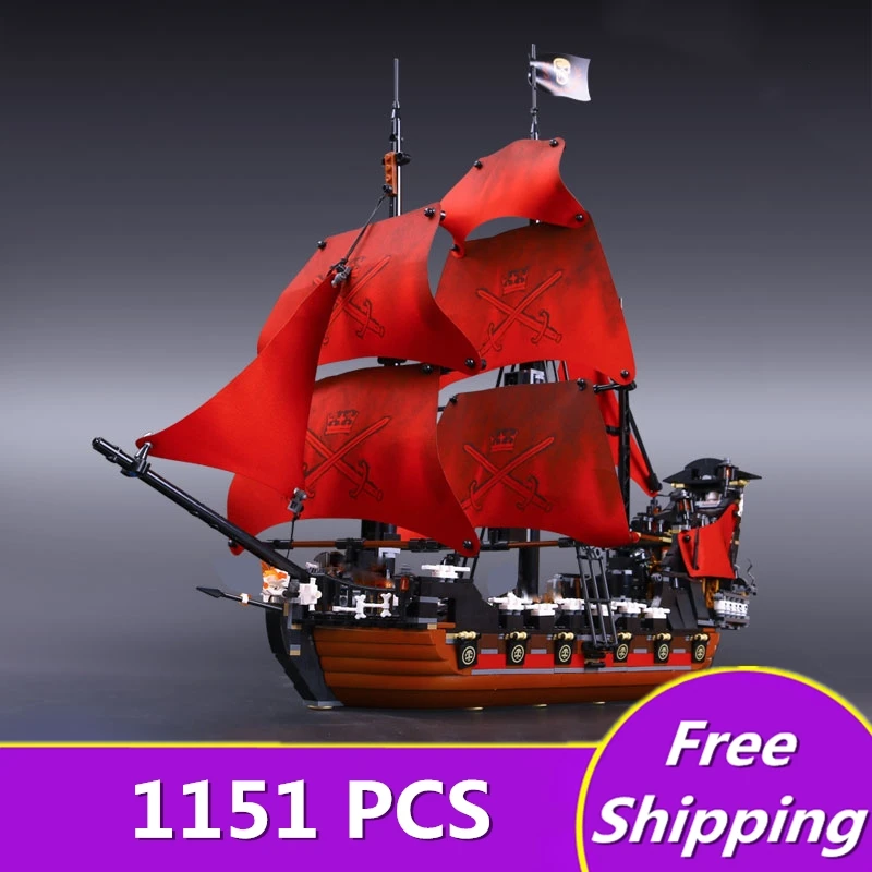 New legon 16009 1151pcs Queen Anne's revenge Pirates of the Caribbean Building Blocks Set Compatible with Children DIY gift block-set : image New legon 16009 1151pcs Queen Anne's revenge Pirates of the Caribbean Building Blocks Set Compatible with Children DIY gift block-set
