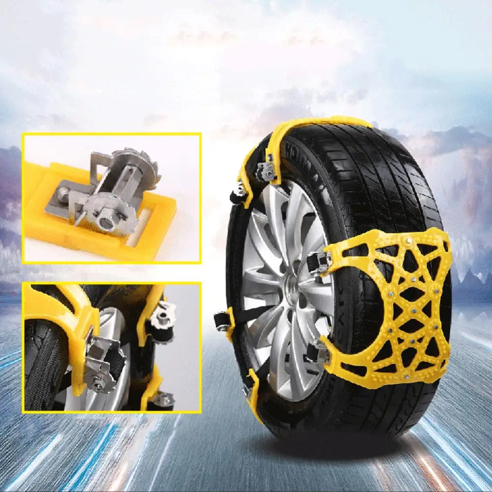 Vehemo Car Snow Chains Antislip Snow Mud Adjustable Anti skid Car Tire