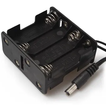 

100PCS/lot Rechargeable Battery Box 12V 8*AA Battery Holders Back To The Back With DC Plug(2.1*5.5mm) For Bike Light