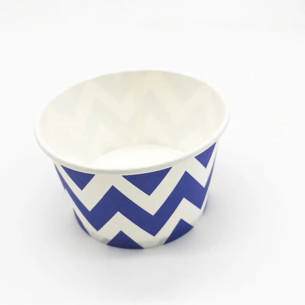 10pcs/lot deep blue wave ice cream cups wave disposable cups deep blue