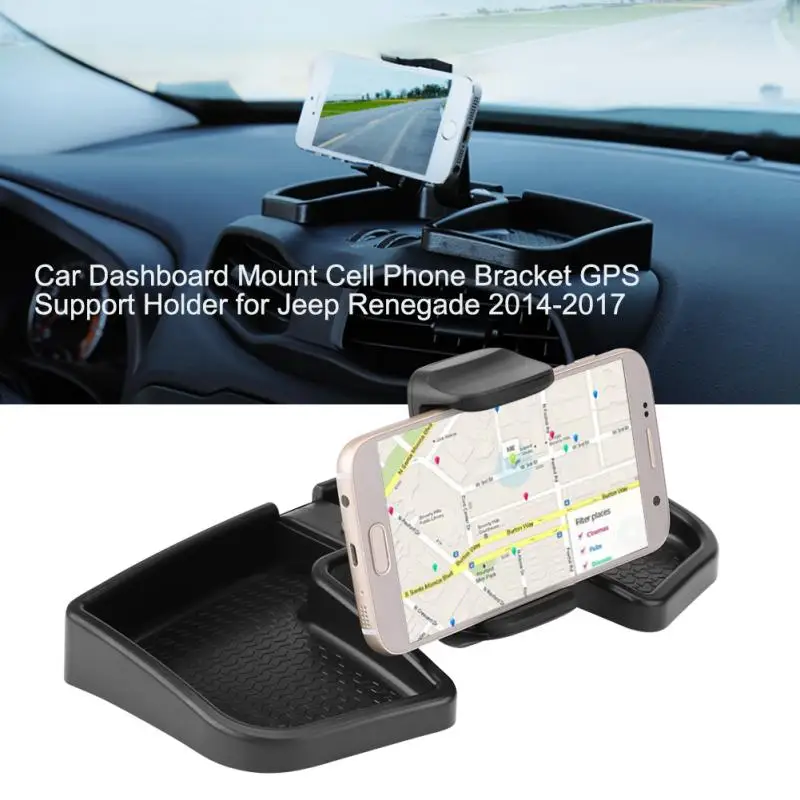 

360 Rotating Car Dashboard Mount Cell Phone Bracket GPS Support Holder for Jeep Renegade 2014 2015 2016 2017 Car Accessories