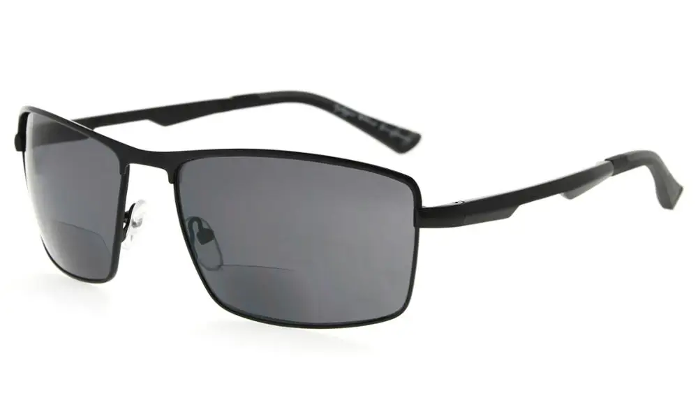 SG802 очки бифокальные Солнцезащитные очки бифокальные солнечные очки для чтения на открытом воздухе мужские+ 1,00~+ 3,50 - Цвет оправы: Black-Grey Lens