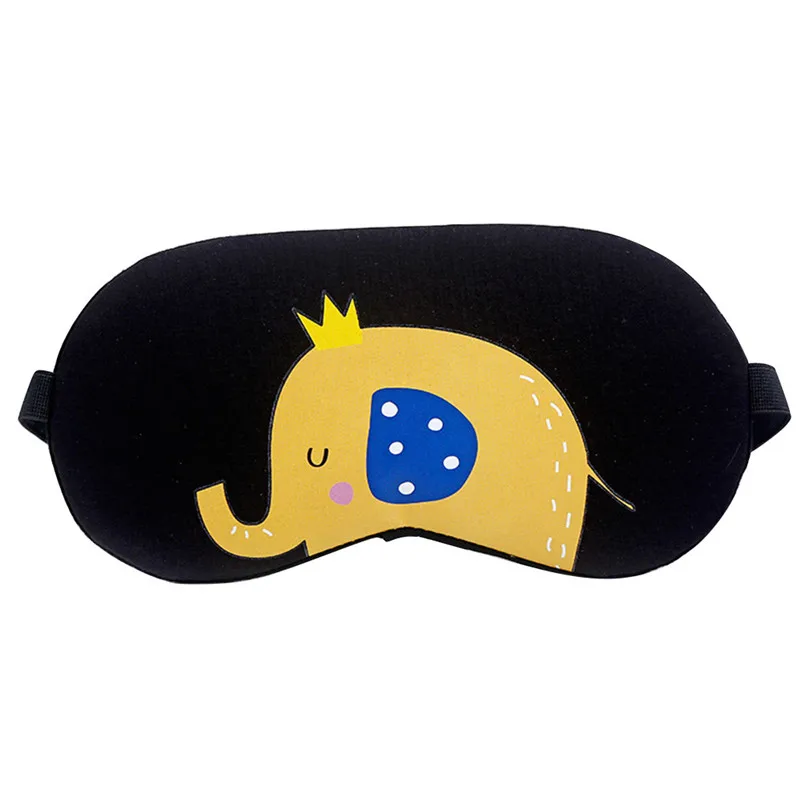 Cute Sleeping Eye Mask Nap Cartoon Soft Padded Sleep Travel Shade Cover Rest Relax Sleeping Blindfold Shading eye masks #4M06  (1)