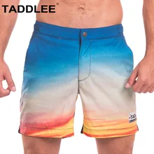 Taddlee брендовые сексуальные мужские пляжные шорты бордшорты купальники для плавания трусы боксеры быстросохнущие шорты для серфинга Бермуды Новинка