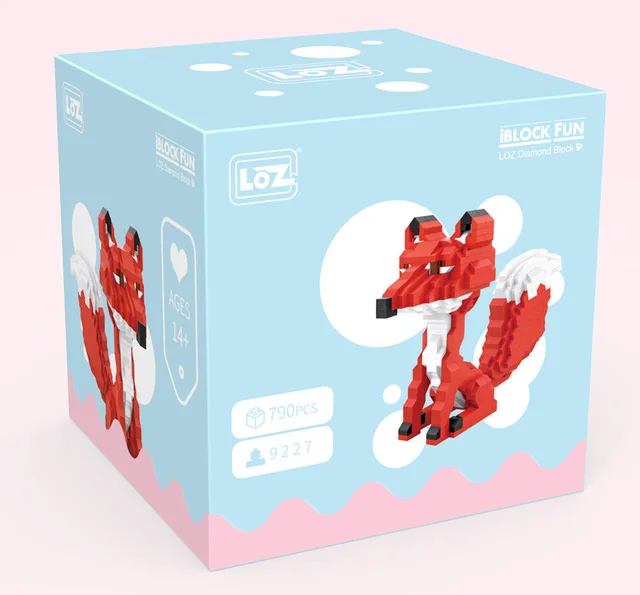 LOZ алмазные блоки Пчела Розовый Слон мультяшная модель животных строительные блоки образовательные подарки DIY Кирпичи игрушки для детей - Цвет: 9227