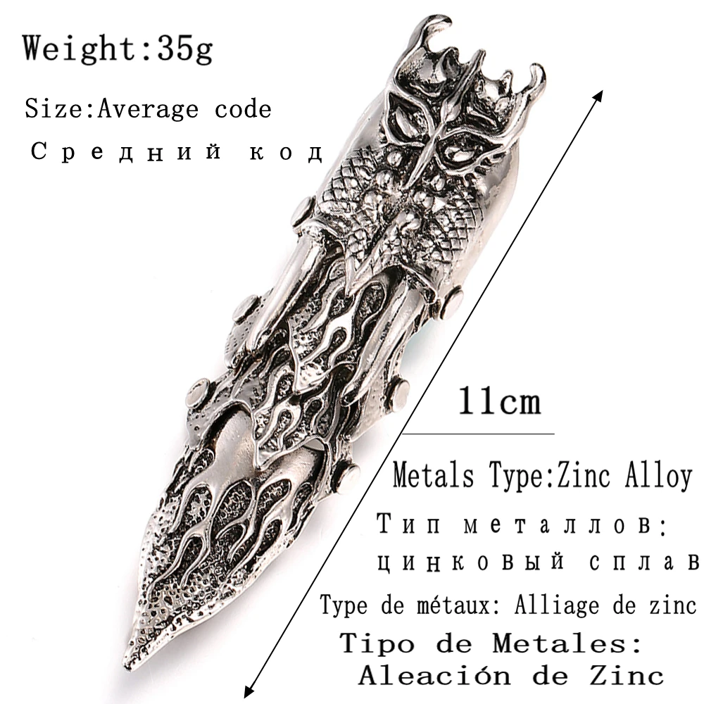Dragon Ring for Men - Fashionable Punk Alloy Silver Jewelry Accessory image 2